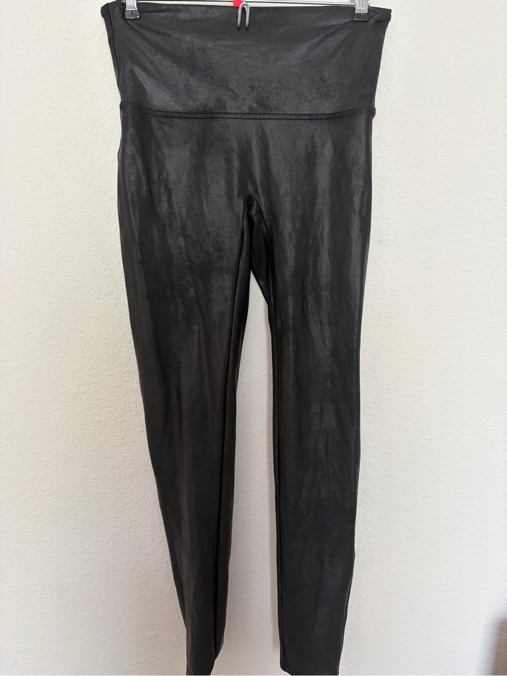 SPANX Women’s XL High-Waisted Faux Leather Black Leggings